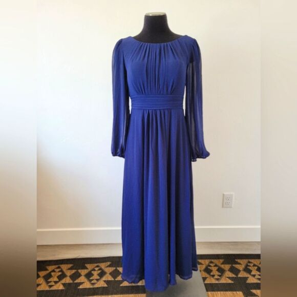 EverPretty Navy Blue Ballgown Formal Dress Modest Event Prom Church Size 6 - Picture 1 of 14